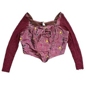 Hocus pocus corset style long sleeve top